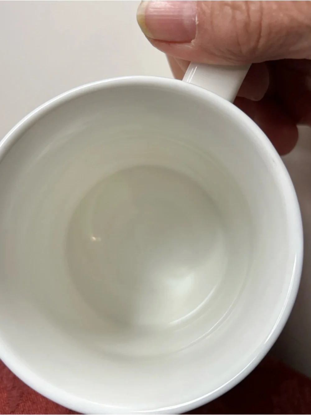 Williams Sonoma‎ White Ceramic Mug Cup with Black 'B' Accent